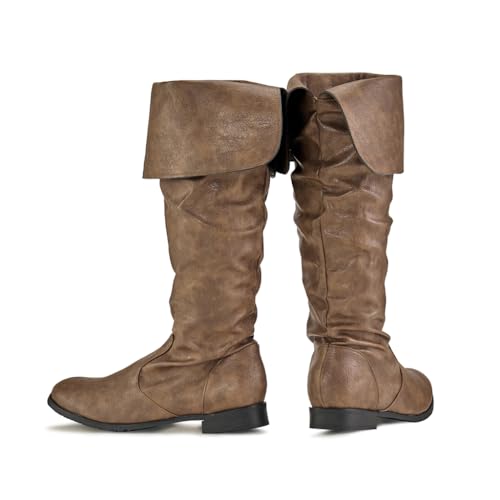 Medieval Male and Female Renaissance Pull On Mid Calf Gothic Boots Flat Jazz Boots Renaissance Boot