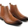 Men's Chelsea Boots Genuine Leather Suede Dress Almond Toe