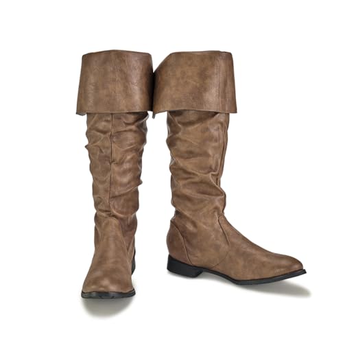 Medieval Male and Female Renaissance Pull On Mid Calf Gothic Boots Flat Jazz Boots Renaissance Boot