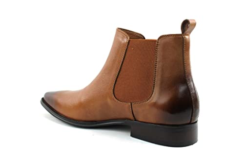 Men's Chelsea Boots Genuine Leather Suede Dress Almond Toe