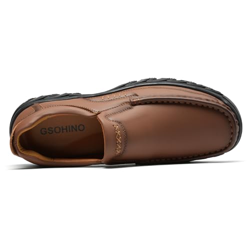 31RkETXAYeL.jpg Mens Slip On Casual Loafers Classic Outdoor Leather Walking Hiking Dress Shoes Comfortable for Work Office Shoes