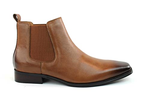Men's Chelsea Boots Genuine Leather Suede Dress Almond Toe