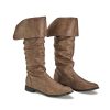 Medieval Male and Female Renaissance Pull On Mid Calf Gothic Boots Flat Jazz Boots Renaissance Boot
