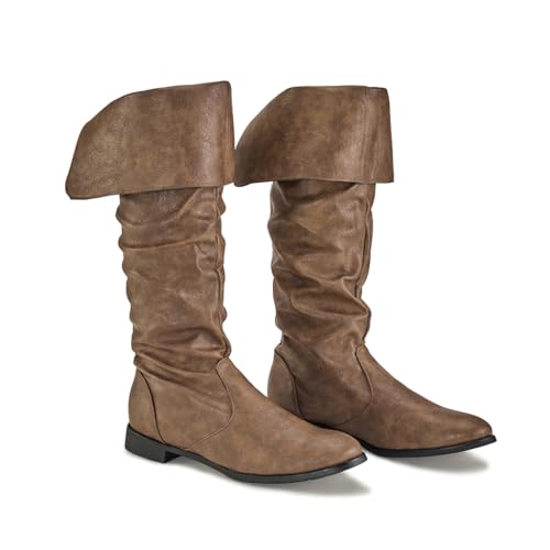 Medieval Male and Female Renaissance Pull On Mid Calf Gothic Boots Flat Jazz Boots Renaissance Boot