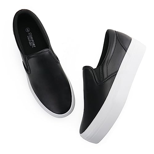 Women Slip-on Platform Loafers Casual Comfortable Loafer Shoes