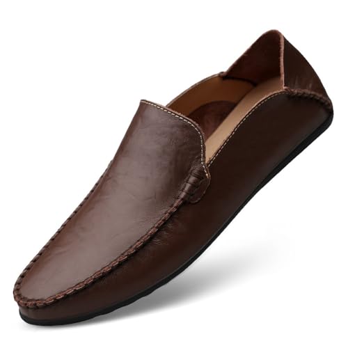 31cEf1qXvhL.jpg Men's Casual Genuine Leather Slip On Soft Driving Walking Shoes Penny Loafer Flats Shoes