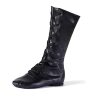 Jazz Shoes for Women Black Leather High Top Renaissance Boots for Men