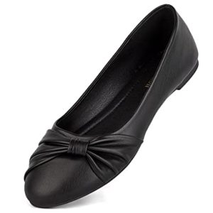 Women's Flats Shoes Faux Suede Round Toe Ballet Dressy Flats Comfortable Slip On Walking Shoes