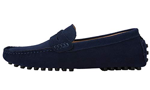 31t0WvYK3lL.jpg Mens Driving Penny Loafers Suede Moccasins Slip On Casual Dress Boat Shoes