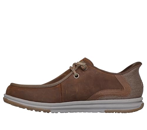 Men's John Deere Leather Moc Toe Bungee Hands Free Slip-ins Oxford
