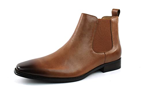 Men's Chelsea Boots Genuine Leather Suede Dress Almond Toe