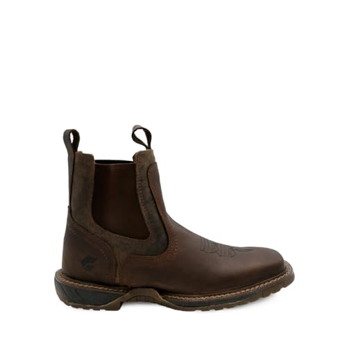 Men's BC Thunder Soft Toe Chelsea Work Boot – Lightweight Pull-On Mid-Duty EVA Sole, Flexible and Durable, Handcrafted Leather