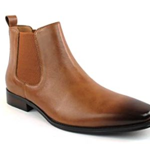 Men's Chelsea Boots Genuine Leather Suede Dress Almond Toe