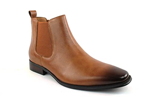 Men's Chelsea Boots Genuine Leather Suede Dress Almond Toe