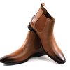 Men's Chelsea Boots Genuine Leather Suede Dress Almond Toe
