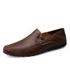 Men's Loafers Genuine Leather Flat Breathable Casual Shoes Handmade Slip On Driving Shoes Fashion Business Shoes
