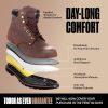 Work Boots for Men Soft Toe – 6inch Leather Boots for Construction Rubber Sole Working botas de trabajo para hombre, “Tank”