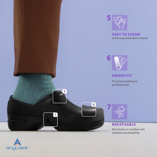 Guardian Angel Slip-On Nursing Clogs for Women and Men - Lightweight, Water-Resistant Non-Slip Work Shoes with Exceptional EVA