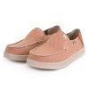Barbeach Canvas Mens Slip On Loafers - Lightweight Canvas Slip in Shoes - with Leather Lined Memory Foam Insoles - Mens Casual