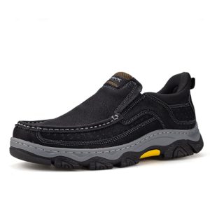 417ME2yGPxL.jpg Men's Hands Free Slip On Walking Leather Loafers Slip-ins Work Office Dress Casual Outdoor Lightweight Cushioning Shoes
