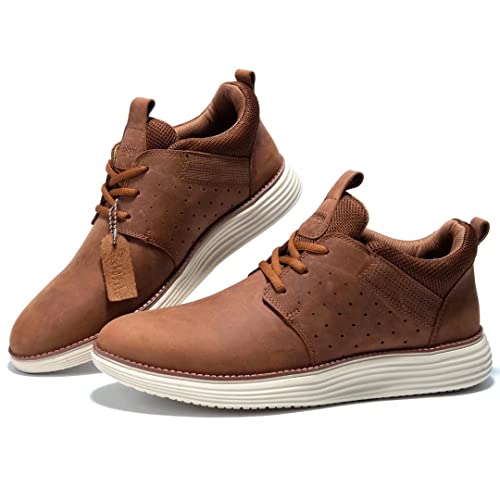 Leather Loafers, Casual Slip-On Sneaker Shoes for Men