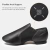 4187zTKRr9L.jpg Jazz Shoes for Women Men Leather Upper Slip-on Dance Shoes Unisex