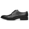 Mens Leather Updated Classic Cap Toe Oxfords Lace Dress Shoes