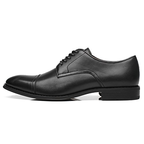 Mens Leather Updated Classic Cap Toe Oxfords Lace Dress Shoes