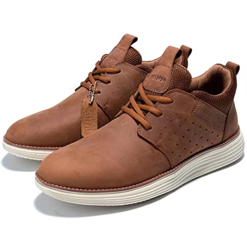 Leather Loafers, Casual Slip-On Sneaker Shoes for Men