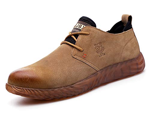 Men Casual Leather Steel Toe Safety Shoe