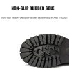 Men's Leather Printed Platform Slip-On Penny Loafers Fashion Round Toe Metal Decoration Non-Slip Lug Sole Business Dress Shoes