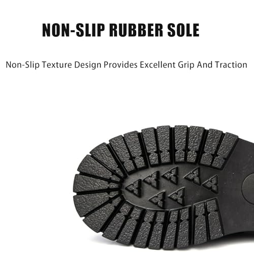 Men's Leather Printed Platform Slip-On Penny Loafers Fashion Round Toe Metal Decoration Non-Slip Lug Sole Business Dress Shoes