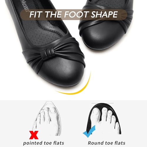 41F3K2McS1L.jpg Women's Flats Shoes Faux Suede Round Toe Ballet Dressy Flats Comfortable Slip On Walking Shoes