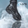 LAPG Men's Core 8" Side-Zip Tactical Work Boots, Lightweight and Durable Suede Leather Military Combat Boots for Hiking,