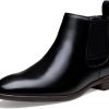 Men's Chelsea Boots Leather Lightweight Casual Chukka Ankle Boots Classic Elastic Dress Boots for Men