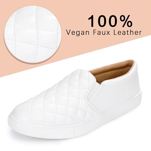 Women's Slip-On Loafers with Memory Foam Cushioning - Lightweight Casual Sneakers for All-Day Comfort