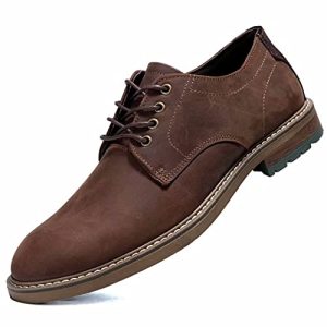 Mens Dress Shoes, Lace Up Plain Toe Leather Oxford