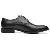 Mens Leather Updated Classic Cap Toe Oxfords Lace Dress Shoes