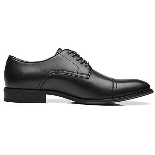 Mens Leather Updated Classic Cap Toe Oxfords Lace Dress Shoes