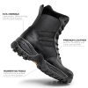 41LezHg6kTL.jpg Men's Tactical Work Boots with Side Zipper – Lightweight Leather Military Style, Comfortable, Durable and Breathable for
