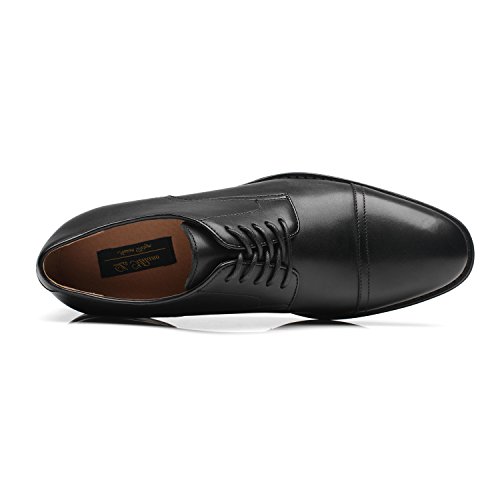 Mens Leather Updated Classic Cap Toe Oxfords Lace Dress Shoes