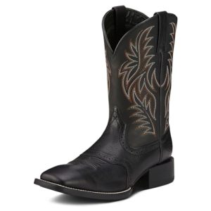 Arena Rebound Western Boots - Men's Wide Square Toe Leather Boot