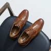 Men's Dress Shoes Leather Classic Formal Mens Oxfords Retro Derby Oxford