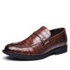 41VD6oz6GL.jpg Men's Dress Crocodile Print Slip-on Classic Leather Loafers Casual Oxford Shoes
