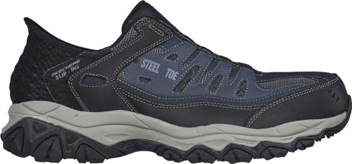 Men's Hands Free Slip-ins Cankton-Faison St Industrial Shoe, Navy/Grey, 12
