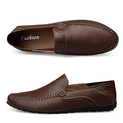 Men's Loafers Genuine Leather Flat Breathable Casual Shoes Handmade Slip On Driving Shoes Fashion Business Shoes