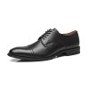 Mens Leather Updated Classic Cap Toe Oxfords Lace Dress Shoes