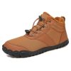Winter Hike Barefoot Boots Womens,Minimalist Warm Zero Drop Snow Boot Slip On Barefoot Footwear Men Wide Waterproof hike