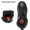 41g5jmeNJ0L.jpg Men's Tactical Work Boots with Side Zipper – Lightweight Leather Military Style, Comfortable, Durable and Breathable for