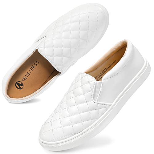 Women's Slip-On Loafers with Memory Foam Cushioning - Lightweight Casual Sneakers for All-Day Comfort